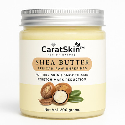 caratskin Shea Butter | Unrefined | Deep Moisturizing Butter| For Dry Skin, Stretch Marks(200 g)