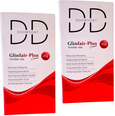 DOOMSDAY GLINFAIR-PLUS CREAM FOR REDUES DARK SPOTS & BLACK HEADS PACK OF- 20g x 2(40 g)