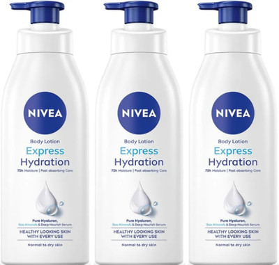 NIVEA EXPRESS HYDRATION BODY LOTION 400 ML ( PACK OF 3 )(1200 ml)
