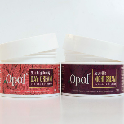 Opal Skin Brightening Day Cream & Aqua Silk Night Cream Combo Pack Of 2(50 g)