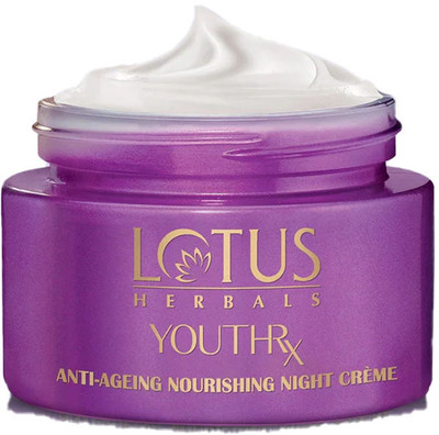 LOTUS HERBALS YouthRx Anti Ageing Nourishing Night Cream | For Fine Lines & Wrinkles | 50g(50 g)