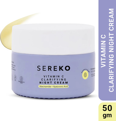 SEREKO Vitamin C Night Cream for Brightening & Glowing Skin for Dark Spots & Wrinkles(50 ml)
