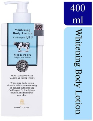 MaatiNaturals Whitening Body Lotion Q10 Milk Plus Bright & White Scentio Moisturize Your Skin(400 ml)