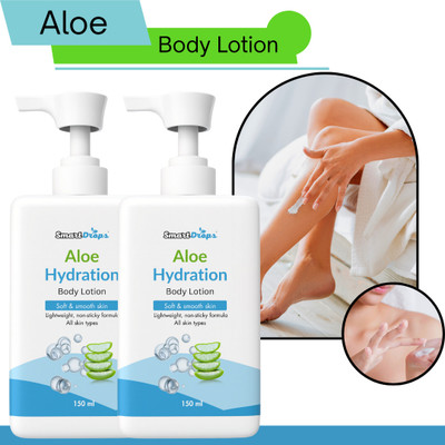 smartdrops Aloevera Lotion | Aloe Fresh Lotion For Men & Women(300 ml)