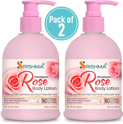 Srishma Rose Moisturising Lotion For Smooth and Radiant Skin For All Skin Types(300 ml)