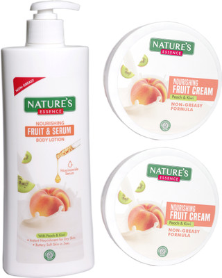 Nature's Essence FRUIT LOTION 1PC+FRUIT CREAM 2PC(600 ml)