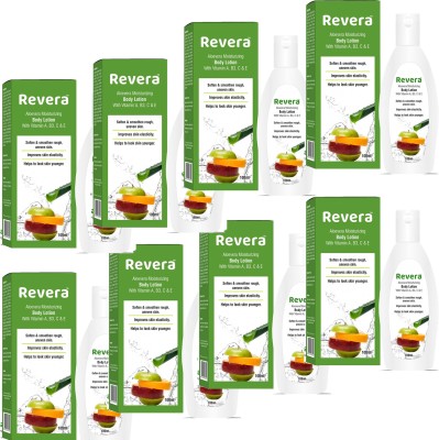 MOSKLIN REVERA ALOEVERA BODY LOTION FOR SMOOTH & MOISTURIZING SKIN PACK OF 100gm x 8(800 ml)