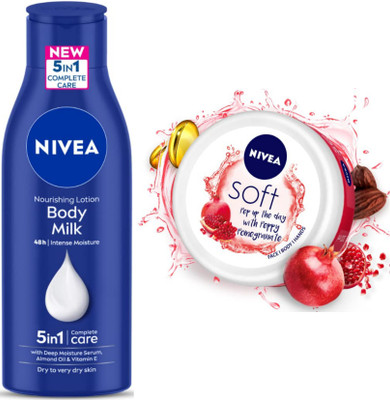 NIVEA Bodymilk 200ml & Pomegranate 200ml Combo(400 ml)