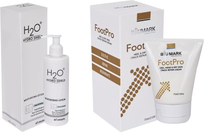 BIUMARK H2O Moisturizing Lotion 100ML & FootPro Heel Hand Dry Skin Repair Ceam 75ML(2 Items in the set)