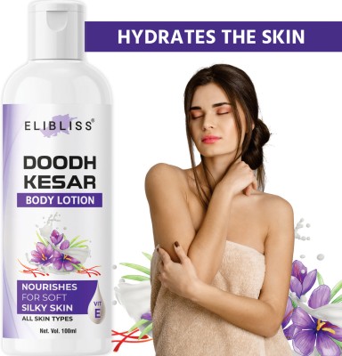 ELIBLISS Doodh & Kesar Ultimate Nourishing Body Milk Lotion For Extremely Dry Skin(100 ml)