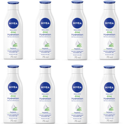 NIVEA ALOE HYDRATION BODY LOTION 75 ML ( PACK OF 8 )(600 ml)