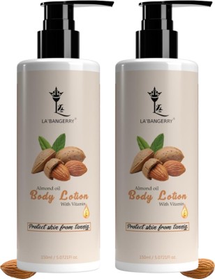 La'bangerry Almonds Deep Nourishing & Skin Brightening Body Lotion| Each 150 ml(300 ml)