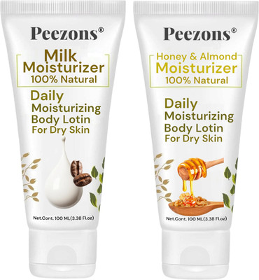 Peezons Milk With Honey Body Lotion for Smooth And Healthy Skin(200 ml)