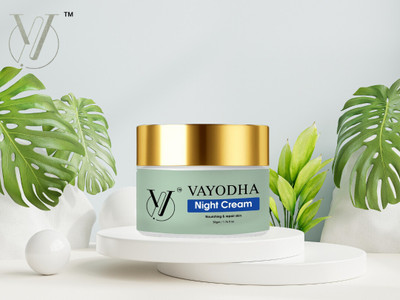 Vayodha Night Cream with Vitamin B3 & Kojic | Skin Brightening & Deep Hydration |(50 g)
