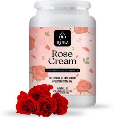 Rubz Rose Rich Moisturizing Cream With Rose Extract & Vitamin E For Dry Skin | 1 Kg(1 kg)