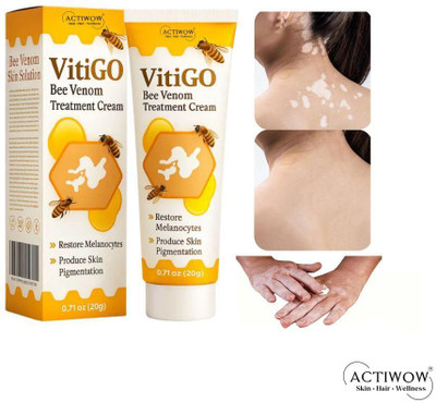 ACTIWOW Vitigo Bee Venom Cream for Restoring Skin Radiance Cream Moisturizer(100 g)