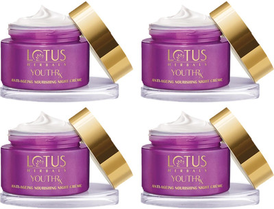 LOTUS HERBALS YouthRx Anti Ageing Nourishing Night Cream | For Fine Lines & Wrinkles | 50g(200 g)