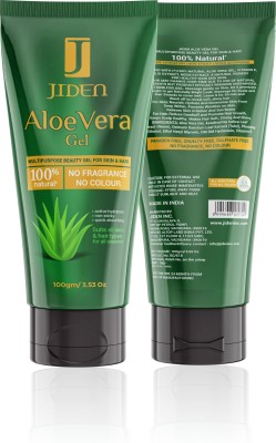 JIDEN Natural Aloe Vera Gel for Men/Women,Skin/Hair Moisturizing Vitamin E,Tulsi,Neem(200 g)