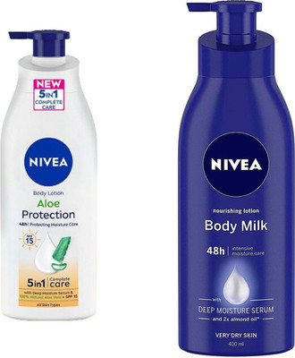 NIVEA Nourishing Lotion Body Milk With Deep Moisture Serum And 2X Almond Oil(800 ml)