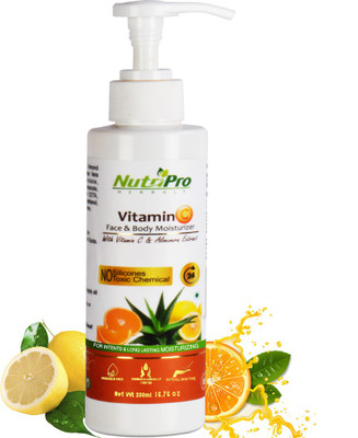 NutriPro Vitamin C Face & Body Moisturizer | With Vitamin C & Aloe Vera Extract(200 ml)