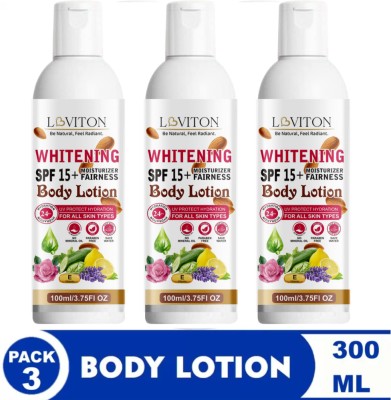 loviton Whitening Body Lotion SPF 15 + Moisturiser Fairness For Face, Hand & Body(300 g)