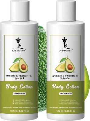 La'bangerry Avocado Body Lotion for Dry & Sensitive Skin Specially For Winter Pack Of 2(200 ml)