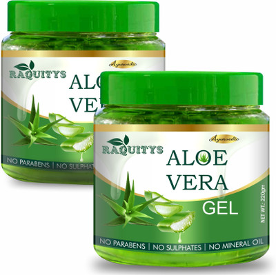 RAQUITYS l Aloe Vera Gel for Moisturize your skin/Soothe a sunburn/Heel dry.(440 g)