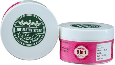 The Earthy Store 5 in 1 Face Cream Kojic Acid, Niacinamide, Glycolic Acid, Saffron Extract(75 g)