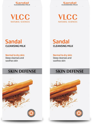 VLCC Skin Defense Sandal Cleansing Milk Combo Pack of 2 (100ml X 2)(200 ml)