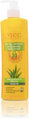 VLCC DeTan + White Glow Moisturising Body Lotion SPF 30 PA+++  (350 Ml) For Rs. 162 @ 50 %