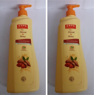 STPS Beauty face & body lotion almond & honey flavour pack of 2 each 500ml(1000 ml)