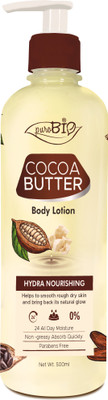 purobio Cocoa Butter Body Lotion Makes Skin Smoother & Glowing | For All Skin Types(500 ml)
