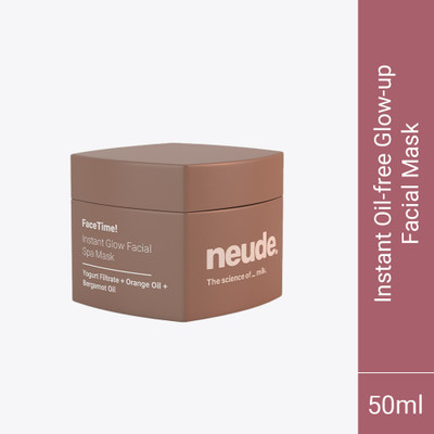 Neude FaceTime Instant Face Mask with Yogurt,Orange Oil for Pore-Smooth,De-tanned Skin(50 ml)