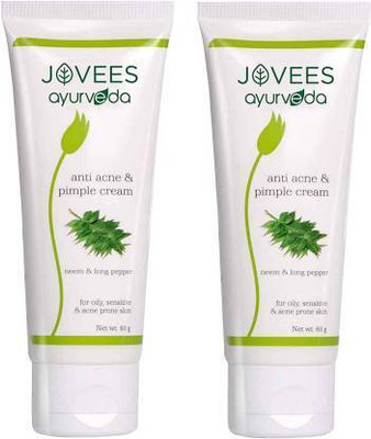 JOVEES Neem & Long Pepper Anti Acne and Pimple Cream,60g Each(120 g)