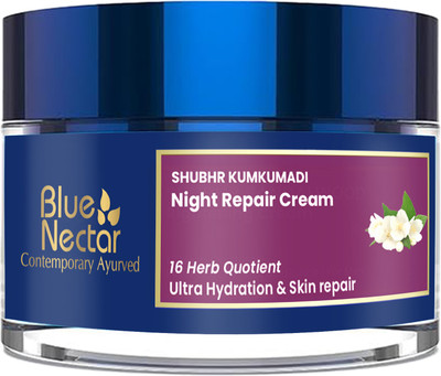 Blue Nectar Kumkumadi Night Repair Cream for Ultra Hydration and Skin repair for Men(50 g)