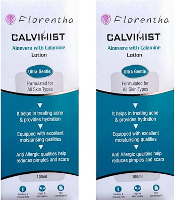FLORENTHA CALVIMIST ALOEVERA LOTION FOR PROVIDE HYDRATION SOFT SKIN PACK OF 100ml x 2(200 ml)