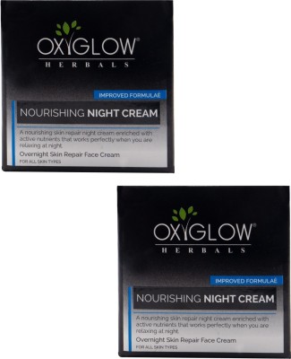 OXYGLOW Herbals Night Cream 50 Gm (Pack of 2)(100 g)