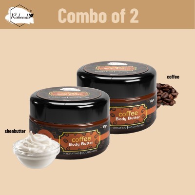 RABENDA Coffee Body Butter , 72Hrs Moisturisation,Reduces Stretch Mark & Dry Skin(50gm)(100 g)