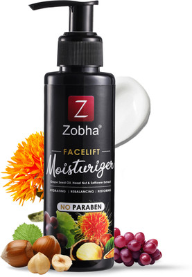 Zobha Facelift Moisturizer Lotion | for Wrinkles, Loss of Skin & Suppleness | With Grape Seed Oil, Hazel Nut & Safflower Extract(100 ml)