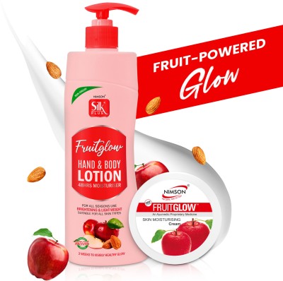 Nimson Silk Plus FruitGlow Body Lotion & Pocket Size Face Moisturizer Cream Winter Care(500 ml)