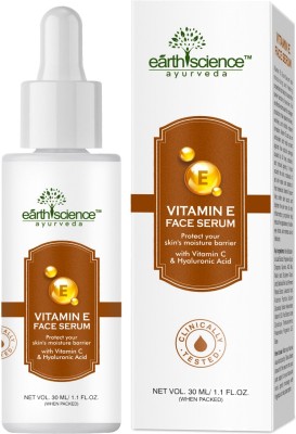 Earth Science Ayurveda Vitamin E Face Serum with Hyaluronic Acid & Vitamin C for Glowing & Clear Skin(30 ml)