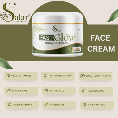 SALAR CARES A FAST GLOW CREAM FOR,DARK CIRCLE,PIMPLES,SUNBURN,GLOWING,BLACK SPOT(25 g)