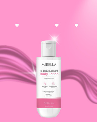 MIRELLA Cherry Blossom Radiance Body Lotion, Ultra-Hydrating Moisturizer Enriched(200 ml)