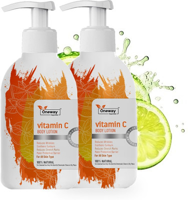 Oneway Happiness Vitamin C Lightening & Hydrating Body Lotion (2x300ml)(600 ml)