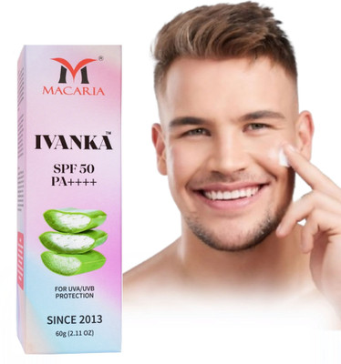 MACARIA Ivanka Spf 50 plus Sunscreen for men | Moisturizer for men dry skin(60 g)