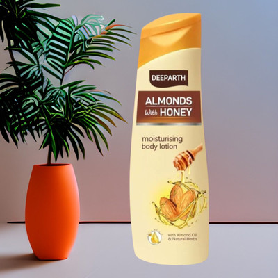 Deeparth Almond Oil & Honey Lotion | Soft, Smooth & Hydrated Skin(100 ml)