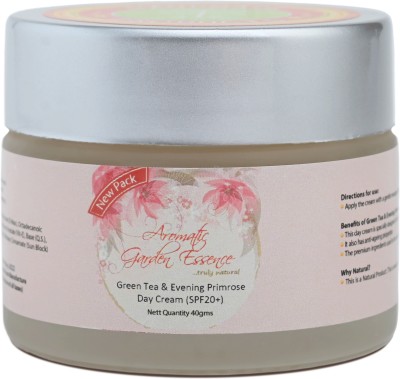 Aromatic Garden Essence Green Tea & Evening Primrose Day Cream with SPF-20+ for Soft & Glowing Skin(40 g)