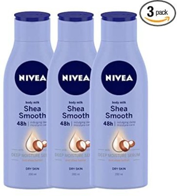 NIVEA Smooth Milk Lotion 200 Ml ( Pack Of 3)(600 ml)