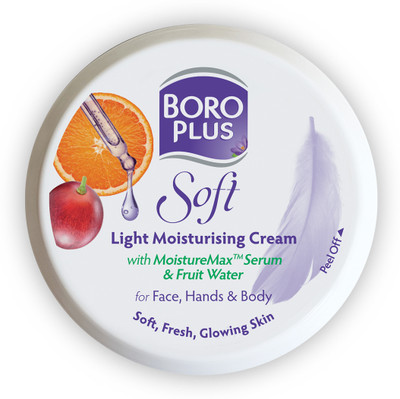 BOROPLUS Soft Light Moisturising Cream Light & Non-sticky|Provides 24 hour moisturisation(300 ml)
