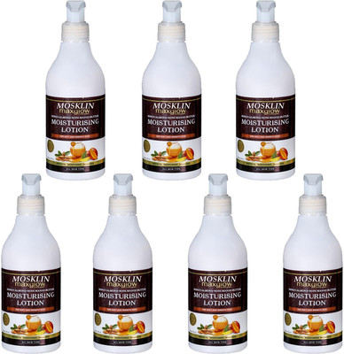 MOSKLIN MAX GLOW HONEY & ALMONDS MOISTURIZING LOTION FOR SMOOTH SKIN PACK OF - 275ml x 7(1925 ml)